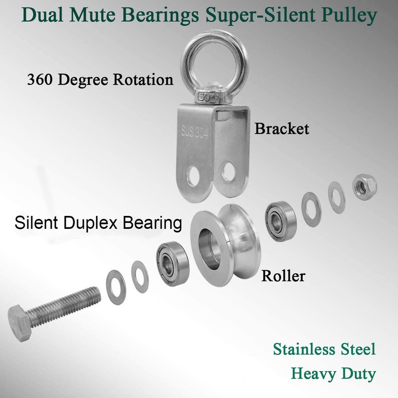 EGV 2in Heavy Duty V-Type Swivel Pulley Wheel with Detachable