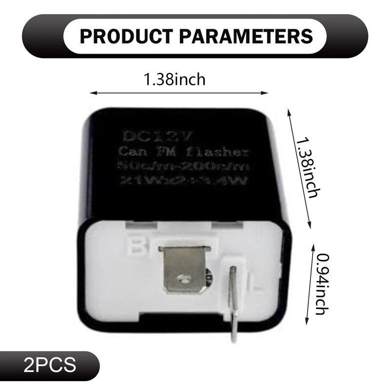 Anyhut 2 PCS LED Flasher Relay, 2-Pin Electronic LED Turn