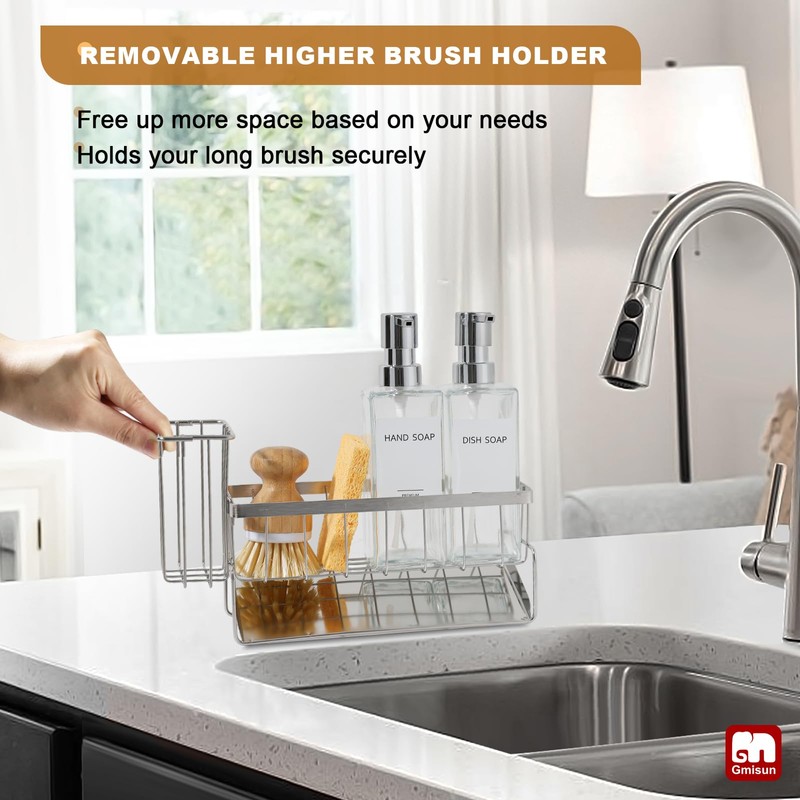 GMISUN Kitchen Soap Dispenser, 12 Fl oz/350ml Clear Dish Soap
