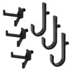 WIN&YING 6 Pack Storage Shed Hooks for Suncast, Black Single-Head