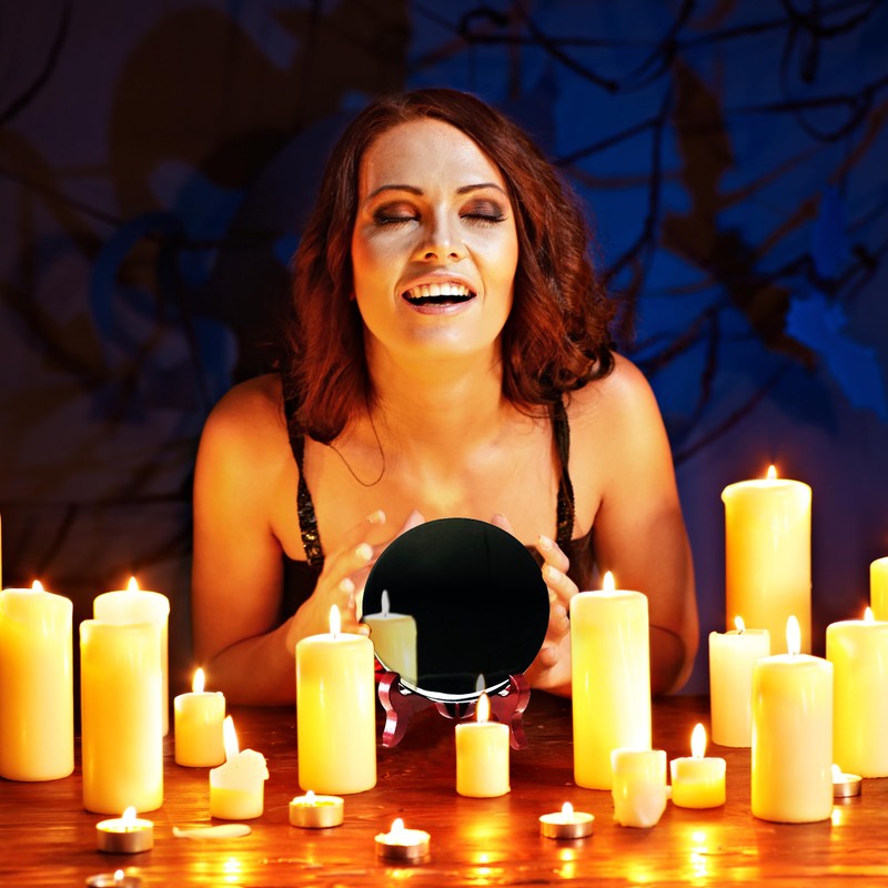 Polar Jade Black Obsidian Mirror for Scrying and Insights, Real