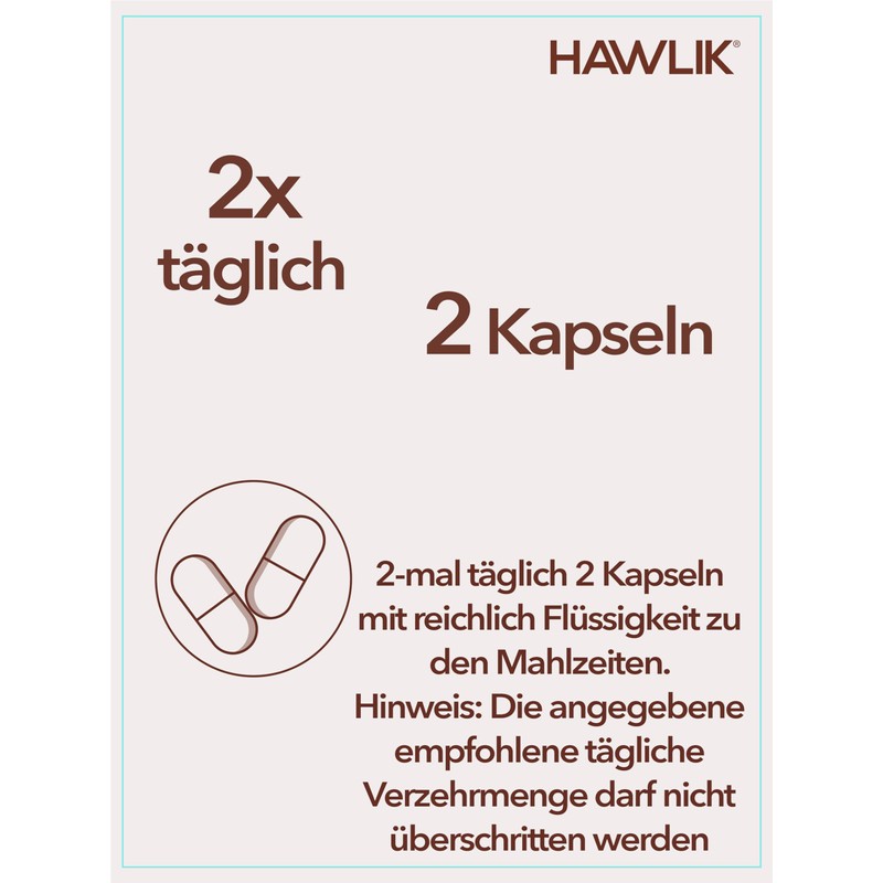 Hawlik Vital Mushrooms - Organic Agaricus Powder Capsules - 120