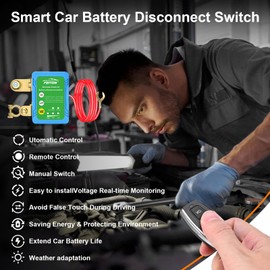 FEITON Remote Battery Disconnect Switch, 250A Intelligent Cut Off 12V 24V DC, Heavy Duty Battery Isolator Switch for Car RV Truck Battery Drain Preventer(1000A Starting Current)