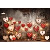 Kate Valentines Day Backdrop Red Love Heart Brick Wall Photo