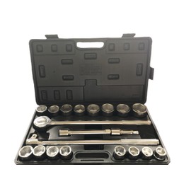 TONYNOL 3/4 Inch Drive Socket Wrench Sets, 21-Piece, 6-Point, CR-V Steel Sockets with Adapters and Ratchet Handle, Flex-head breaker bar