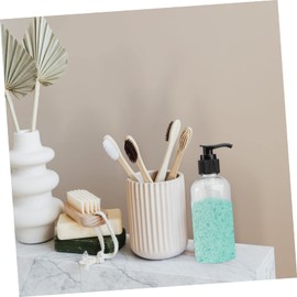 Housoutil 10pcs Airless Pump Bottle Refillable Handwash Dispenser Shower Gel Container