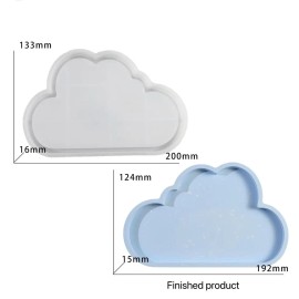 Finger Heart Cloud Shaped Trinket Tray Resin Mold, Jewelry Dish Concrete Mold