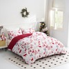 3 Pieces Christmas Duvet Cover Set Queen - Reversible Xmas