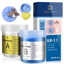 Silicone Putty - 7/8 LB Flexible Silicone Mold Making Kit for Reusable Silicone Molds Making - Easy 1:1 Mixing Ratio Fast Cured Molding Putty for Casting, Resin Molds, Soap Molds, Candle Molds