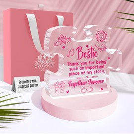 CROWNLY CRYSTAL® Friendship Gifts for Women Sister Gifts from Sister Friend Gifts for Women Mindfulness Gifts for Women Thinking Of You Gifts Birthday Gifts for Women Friends