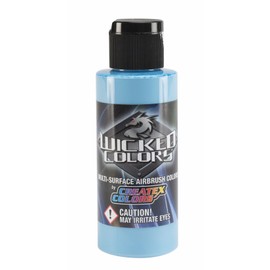 Createx Wicked Colors W013 Laguna Blue 2oz. water-based universal airbrush paint. by SprayGunner