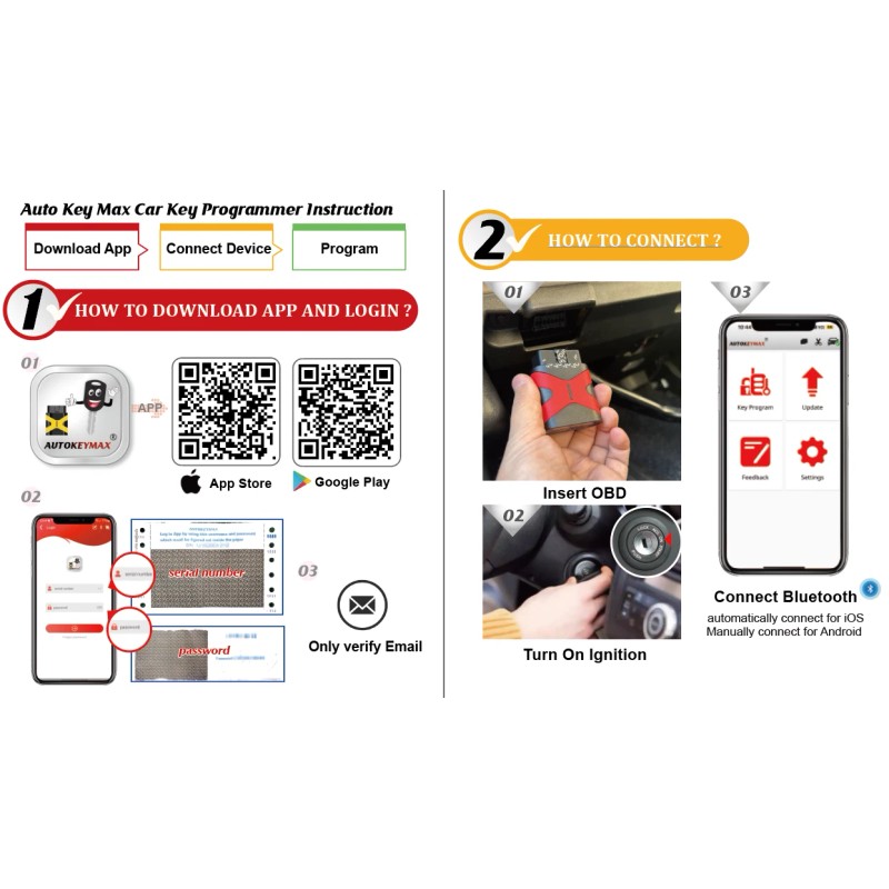 AUTOKEYMAX 2 DIY Program,Smart Flip Car Key Fob For 2011
