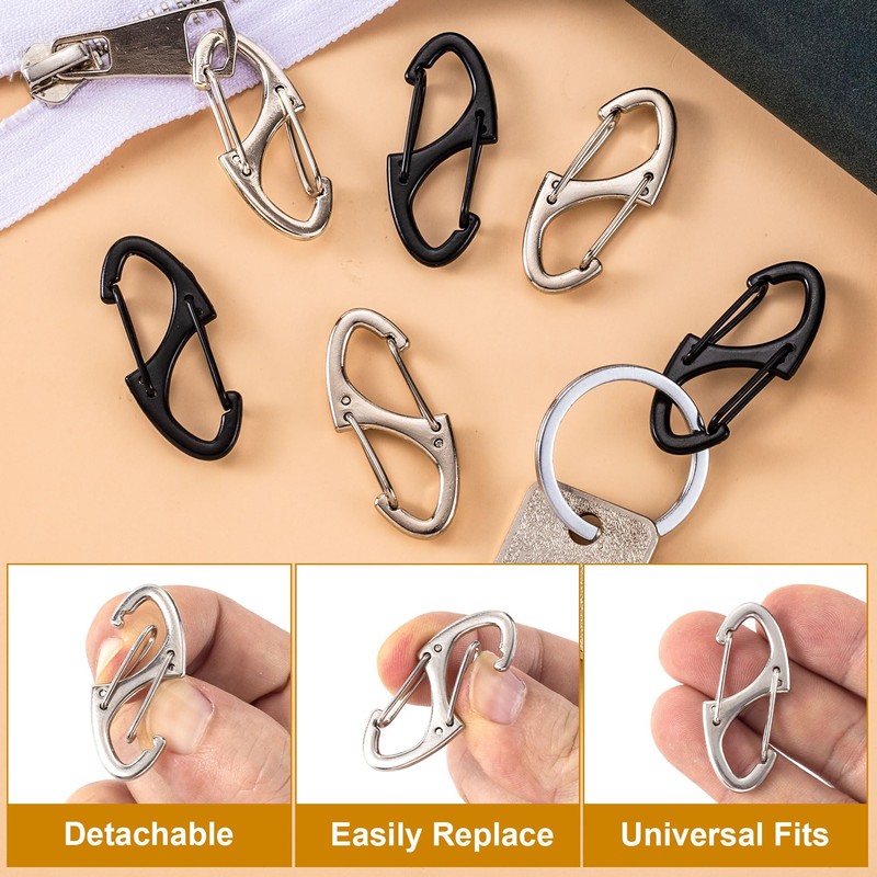 Deozu 8 Pcs Zipper Clip Anti Theft Deterrent, Dual Opening