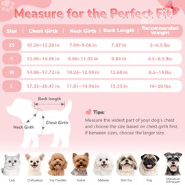 YUDODO Pet Dog Dress for Small Dogs Girl, Pet Summer Clothes with Bowtie, Stretchy Cute Puppy Skirt, Princess Dog Dress for Yorkie Chihuahua Maltese (M, Pink)
