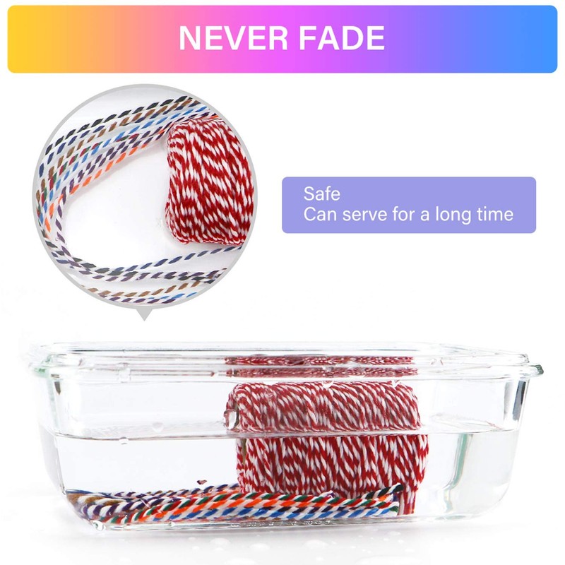 HULISEN Colorful Bakers Twine, 15 Rolls 2mm 3 Strands Cotton
