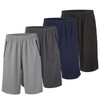 Essential Elements 4 Pack: Men's Dry-Fit Sweat Resistant Active Athletic
