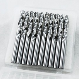 KLOT 10 brocas de carburo sólido de 4 mm, vástago recto de 2 vueltas de tungsteno YG6X