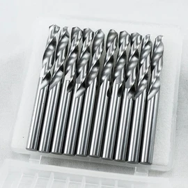 KLOT 10 brocas de carburo sólido de 4 mm, vástago recto de 2 vueltas de tungsteno YG6X
