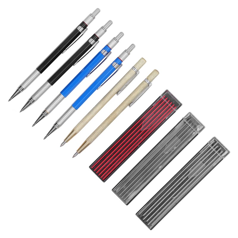 Carpenter Pencil Set 2 Scribers 36 Refills 4 All Metal