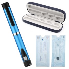 60 Unit Reusable Research Pen Injector with Protect Case and 2Pcs 3ml Cartridges (Blue)