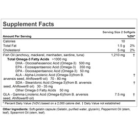 ANDREW LESSMAN Maximum Essential Omega-3 Mint - 30 Softgels - Ultra-Pure, High Potency Omega-3 Oils. High DHA, No Stomach Upset, No Contaminants, No Mercury. Small Easy to Swallow Softgels