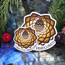 Custom Die Cut Third Eye Mandala Sticker - Size: Medium