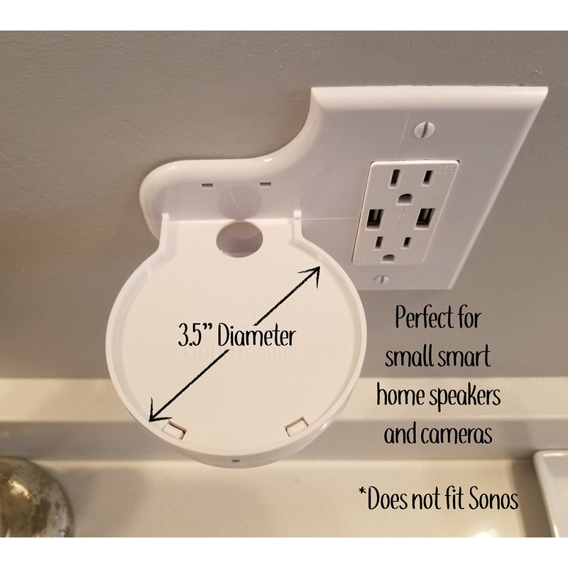 Mount Genie Smart Home Outlet Shelf: Hidden Cord Storage and
