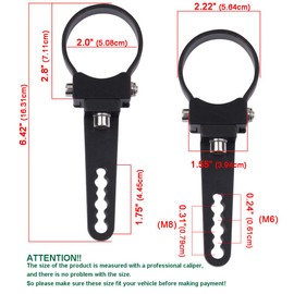 AutoPowerPlus 2 inch Aluminum Tube Clamp Bull Bar Nudge Bar Mounting Bracket For Trucks Roof Roll Cage Holder Kit Work Led HID Light Bar Mounts, 2pcs