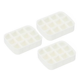 PATIKIL 12 Well Mini Plastic Paint Palette, 3Pcs Portable Tiny Paint Tray 1.6ml Per Mixing Cup Fit for Mint Tin Box Gouache Watercolor Art Craft Oil Painting