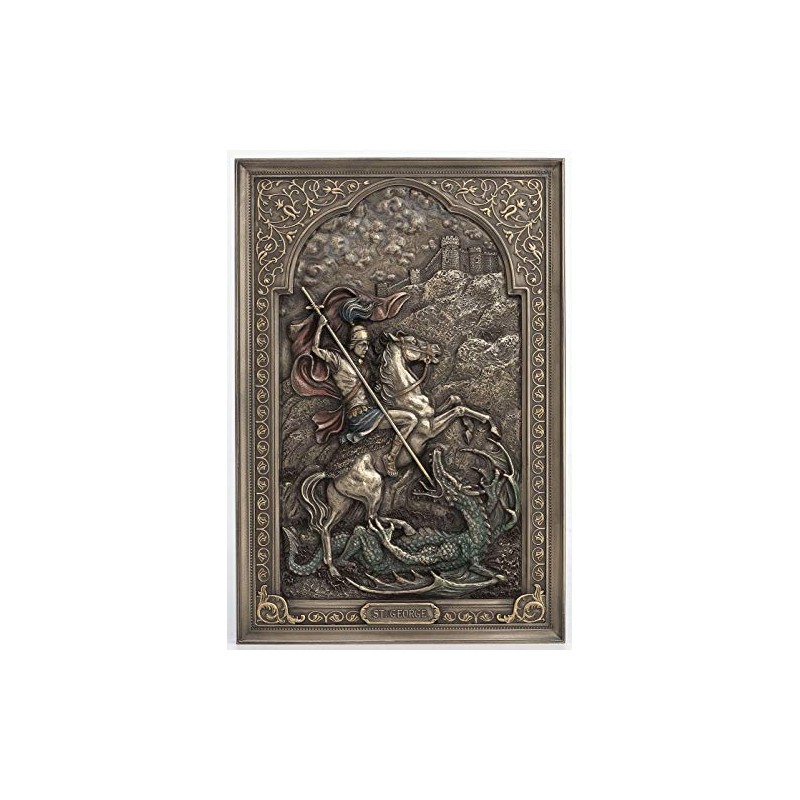 Veronese Design Saint George Dragon Slayer - Placa de pared