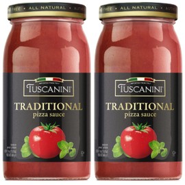 Tuscanini Traditional Italian Pizza Sauce 24.3oz (2 Pack) Vine Ripened, Non GMO, Product of Italy, Kosher