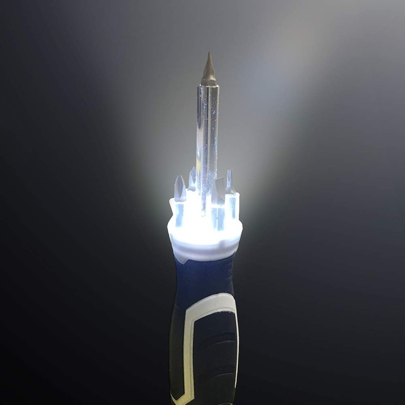 Light Driver LED Screwdriver with Drive Socket and 12" Telescoping,