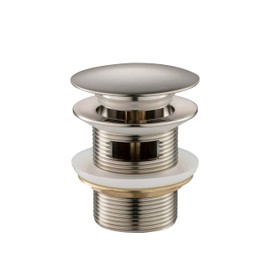 WOODBRIDGE Pop-up Drain for Freestanding Bathtub, with stainless steel Overflow, Brushed Nickel Finish, Bathtub Drain Stopper Kit Fits Most WOODBRIDGE Acrylic Tubs