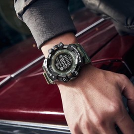 Military Watch Digital Men's Watch Digital Watch Military Watch Tactical Men's Watch Outdoor Stopwatch Sport Chronograph Men's Alarm Clock Vibration 5 ATM Waterproof Boys Sports Watch Men Black Green,