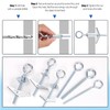Glarks 18pcs M4 M5 M6 O-Shaped Eye Bolt Toggle Anchors