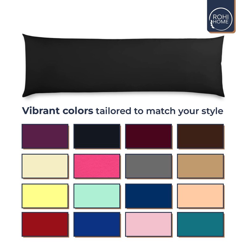 Rohi Bolster Pillow Cases - Soft & Breathable Polycotton Long