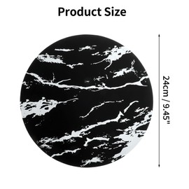 CAPASTEC Silikon-Induktionskochfeld-Schutzmatte, 24 cm Induktionsherd-Schutzmatte, rutschfeste Pads zur Verhinderung des Verrutschens von Töpfen beim Kochen, Schwarz Weiß