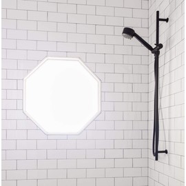 Autotech Park Precut Octagon Window Film, White Color, Self Static Adhesive Cling, 18 inch Width