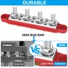 Bus Bar 12V 250A Power Distribution Block, 4 x 5/16"