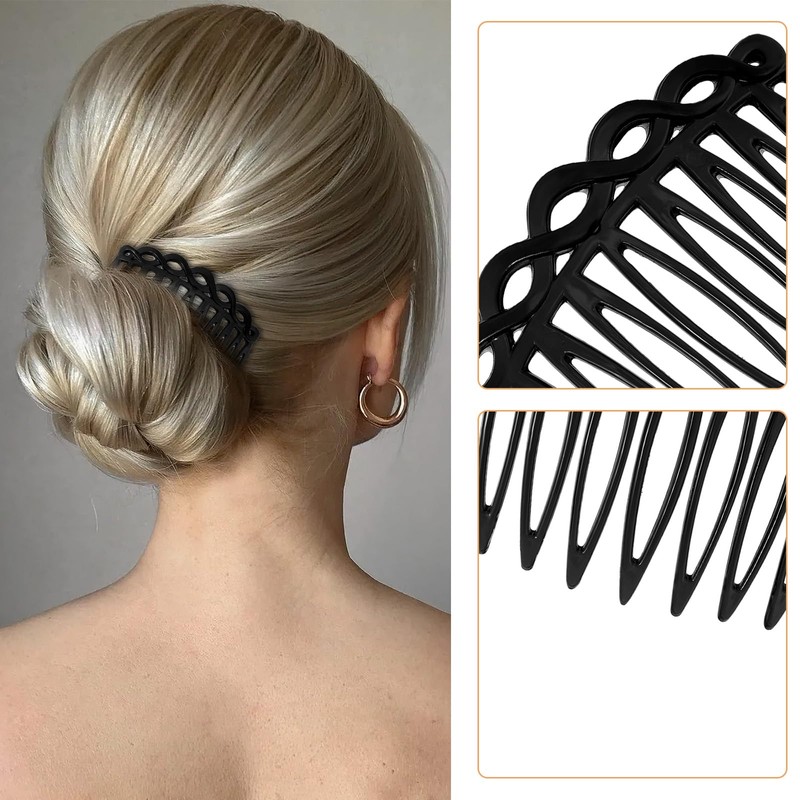 Mabor 6Pcs French Hair Combs for Women - Resin Decorative