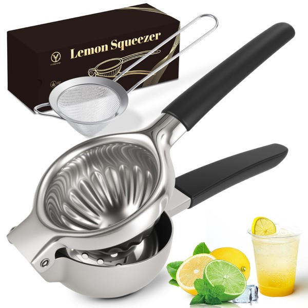 Premium Lemon Squeezer and Lime Press - Stainless Steel Large