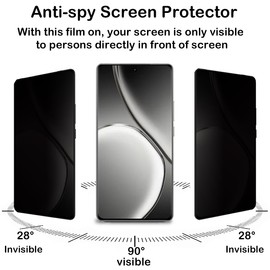 Privacy Screen Protector for Realme GT 6 5G/Realme GT 6T 5G [2 Pack],Anti Spy Screen Protector,Anti Scratch,Anti Fingerprint,Bubble-Free,TPU Film Anti-spy Protective Film for Realme GT 6//Realme GT 6T