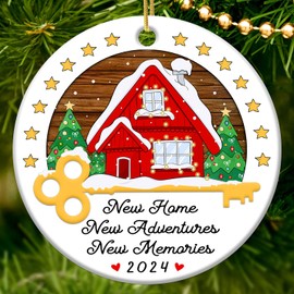 HEXMOZ New Home Ornament 2024 - House Warming Gifts New Home, Best Housewarming Gifts for New House Couples, New Home Gift Ideas - First Home Gifts for New Home Owners, Men, Women - New House Decor
