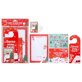 RSW Letter to Santa Writing Pack, Christmas Activity Kit - Includes Letter, Envelopes, Stickers, Door Hangers and 6 Thank You Notes - Christmas Card Stocking Fillers - Perfect for Christmas