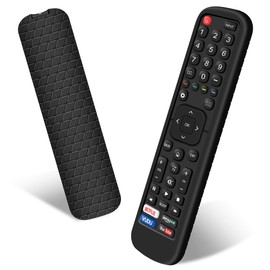 Silicone Protective Case for Hisense EN2A27 Remote Control, Anti-Slip Battery Back Cover for Hisense EN-2A27 Smart TV Remote Skin Sleeve Protector (Black)