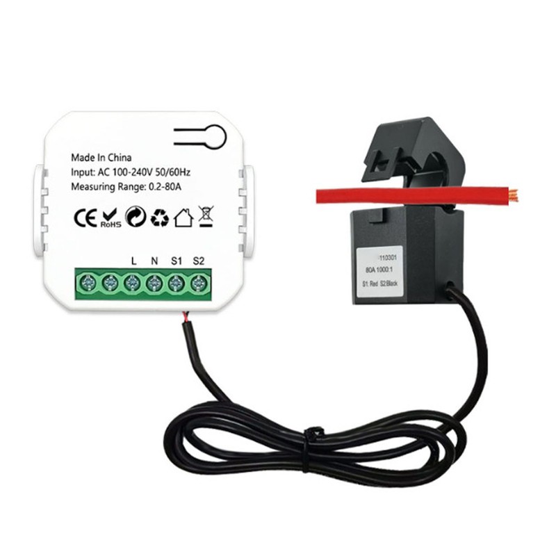 Smart Energy Meter WIFI Power Consumption Monitor Single Phase 100‑240V