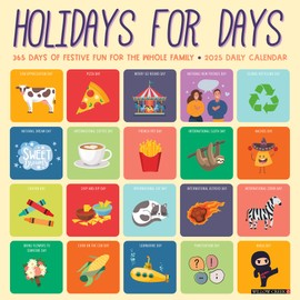 Holidays for Days 2025 12" x 12" Wall Calendar