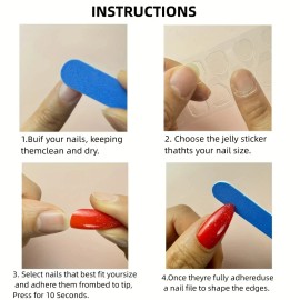 Unbranded 24pcs Ballet Press-On Nails, Medium Length, Glossy, Colorful Butterfly Design