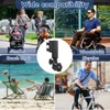 CHENGWEI Heavy Duty Golf Push Cart Umbrella Holder, 180° Adjustable