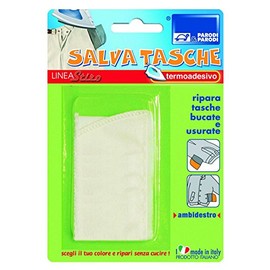 SALVA TASCHE Pezza termoadesiva in cotone riparare tasche bucate, vari colori assortiti casual, art. 277